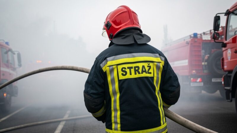 Policja i strażacy błyskawicznie ratują młody las przed pożarem