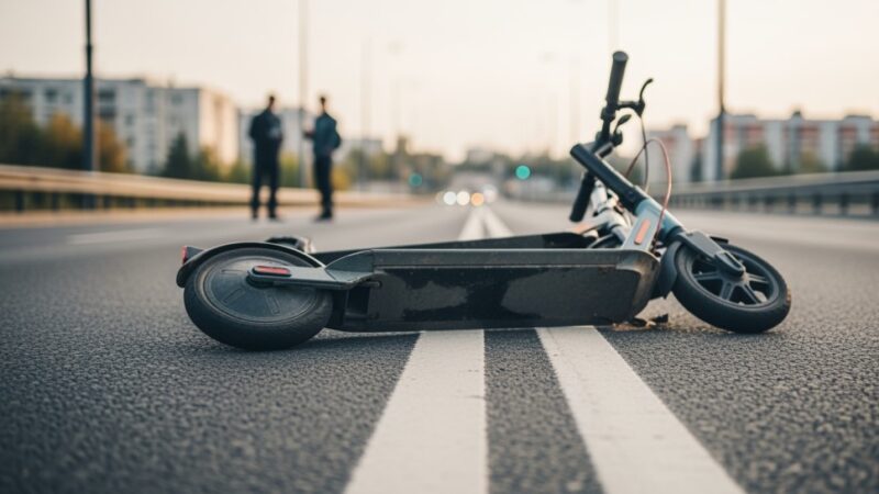 13-latek w szpitalu po wypadku na hulajnodze – przypomnienie o bezpieczeństwie na drogach