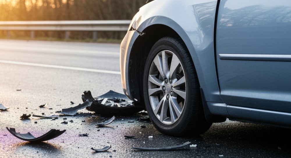 Wypadek na DK12: Trzy pojazdy w kolizji, ranna pasażerka trafiła do szpitala